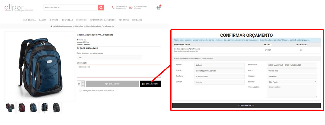 Site para Empresas de Brindes Site para Empresas de Brindes